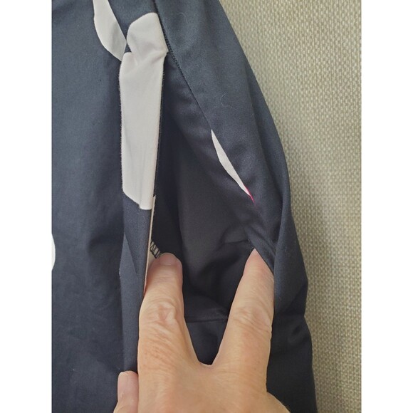 TALBOTS Cotton Blend Pleated Polka Dot Lined A-Line Skirt Size 12 Pocket - Picture 3 of 5